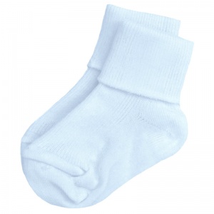 Boys Sky Blue Plain Soft Ankle Socks